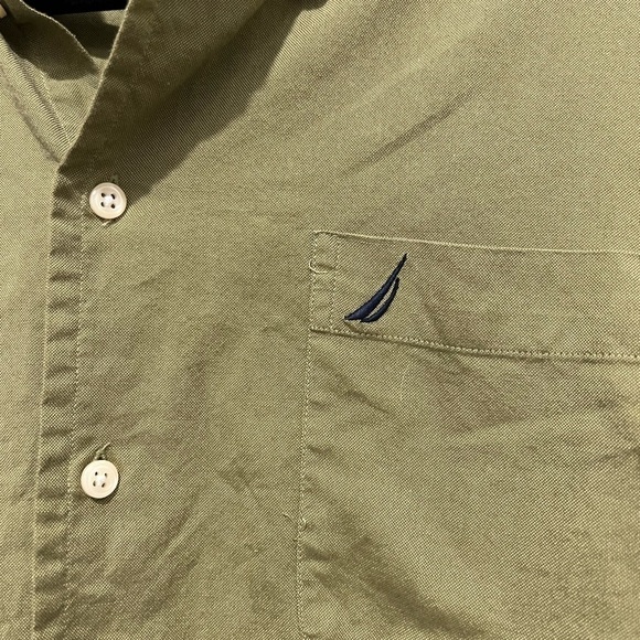 Nautica Other - NAUTICA vintage Oxford size 17 34/35 olive green button up shirt